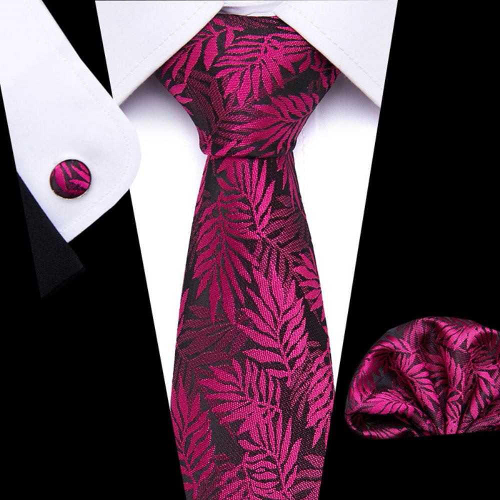 Męski Zestaw Krawatów Biznesowych Fashion Wedding Tie Pocket Square Set