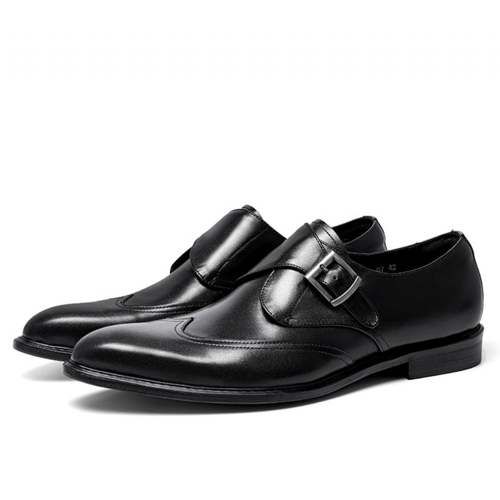 Męskie Skórzane Buty 2022 Letnie Business Casual British Fashion Skórzana Klamra Zestaw Foot Dress Shoes Men