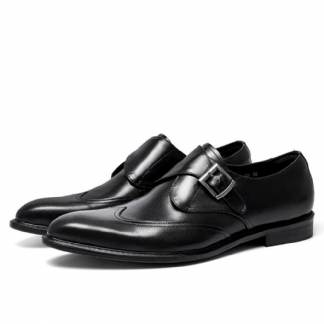 Męskie Skórzane Buty 2022 Letnie Business Casual British Fashion Skórzana Klamra Zestaw Foot Dress Shoes Men