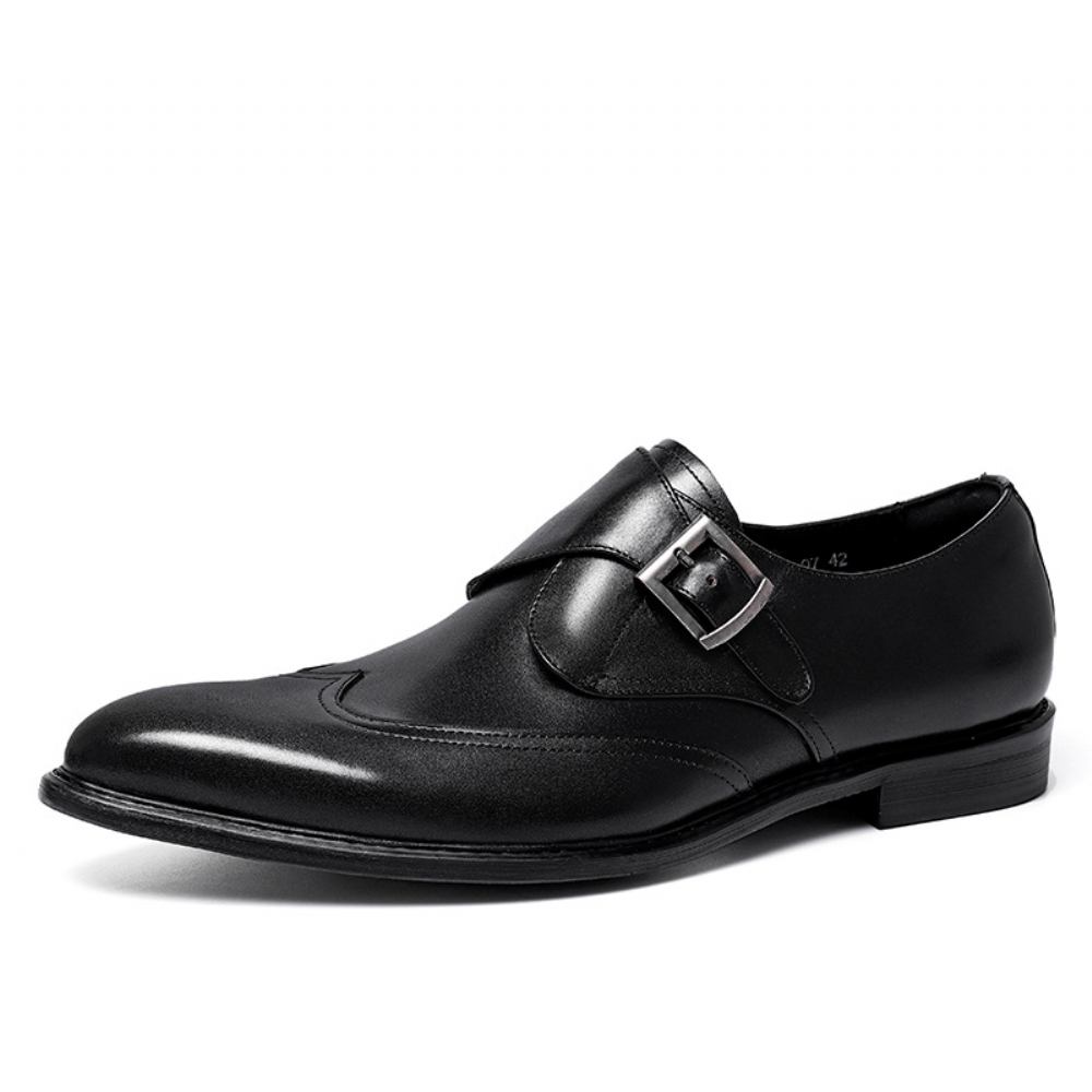 Męskie Skórzane Buty 2022 Letnie Business Casual British Fashion Skórzana Klamra Zestaw Foot Dress Shoes Men