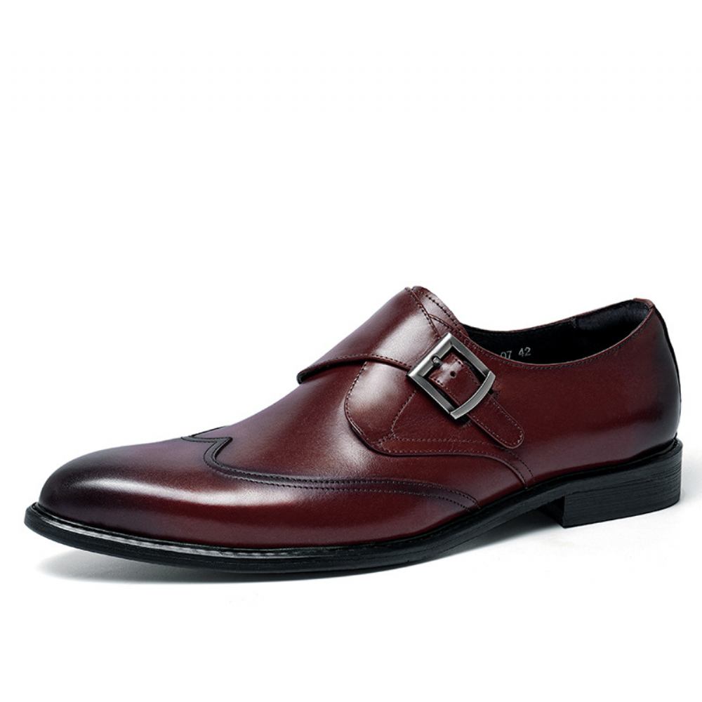 Męskie Skórzane Buty 2022 Letnie Business Casual British Fashion Skórzana Klamra Zestaw Foot Dress Shoes Men