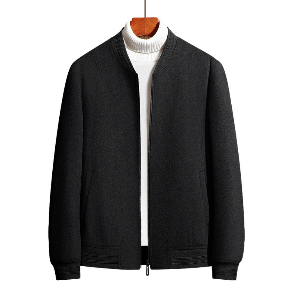 2022 Jesienna Kurtka Wełniana Moda Męska Baseball Collar Jacket Wełny Tops Men