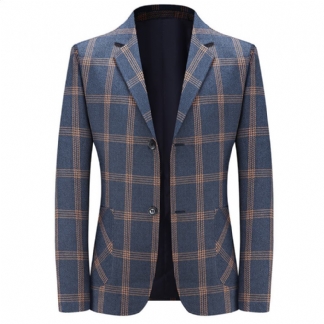 Wiosenny Garnitur Biznesowy 2022 Classic Check Free Iron Slim Fit Blazer