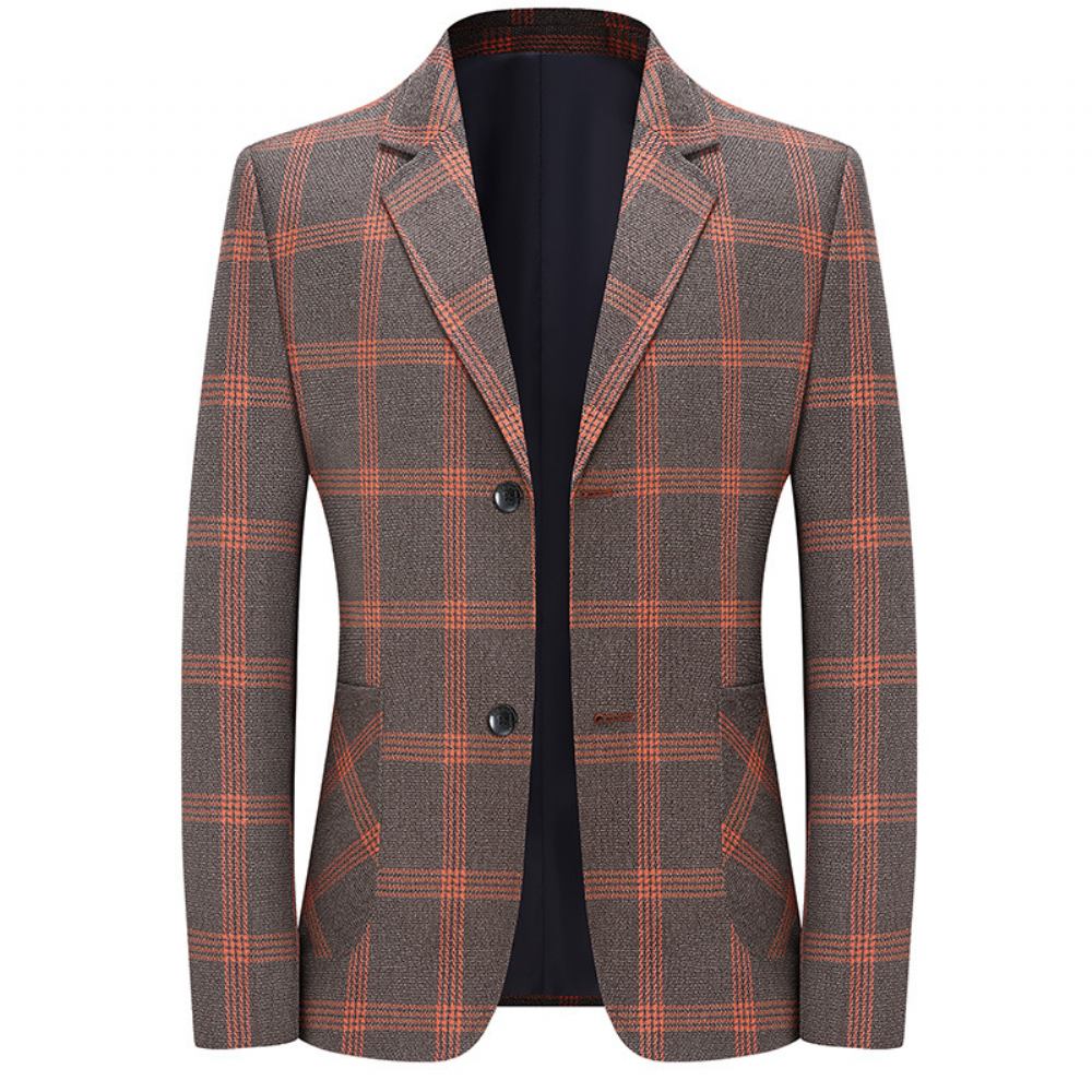 Wiosenny Garnitur Biznesowy 2022 Classic Check Free Iron Slim Fit Blazer