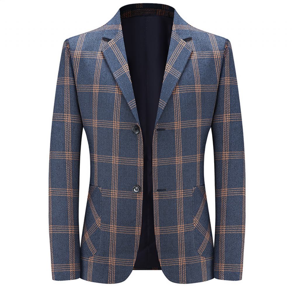 Wiosenny Garnitur Biznesowy 2022 Classic Check Free Iron Slim Fit Blazer